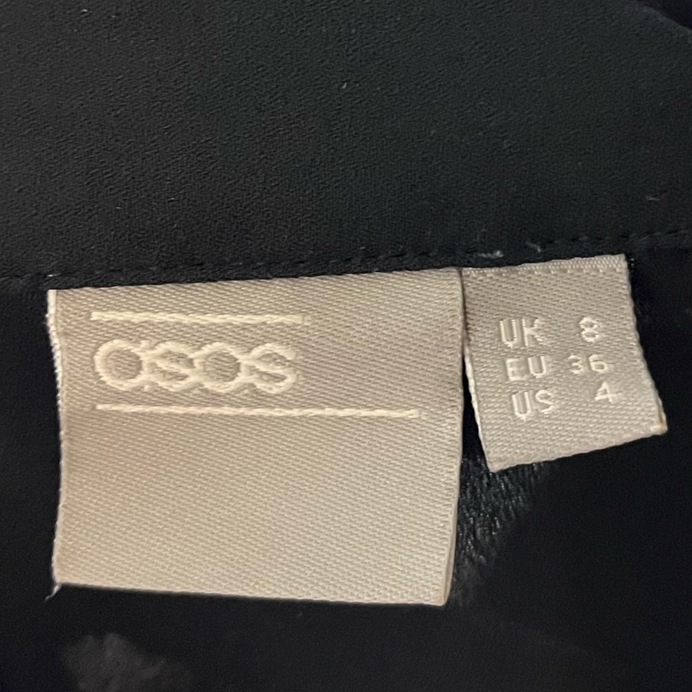 Asos Black Button Down Polyester Blouse - image 6